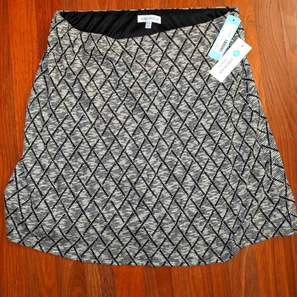 Merona skirt, grey, patterned, size XL